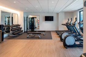 well-equipped fitness center at at Hilton Garden Inn Austin University.