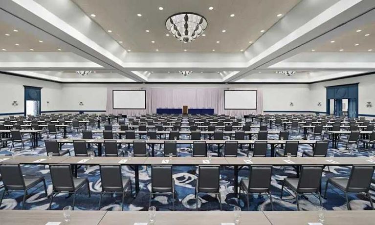 professional conference room ideal for any business meeting or conference at Embassy Suites by Hilton Myrtle Beach Oceanfront Resort.