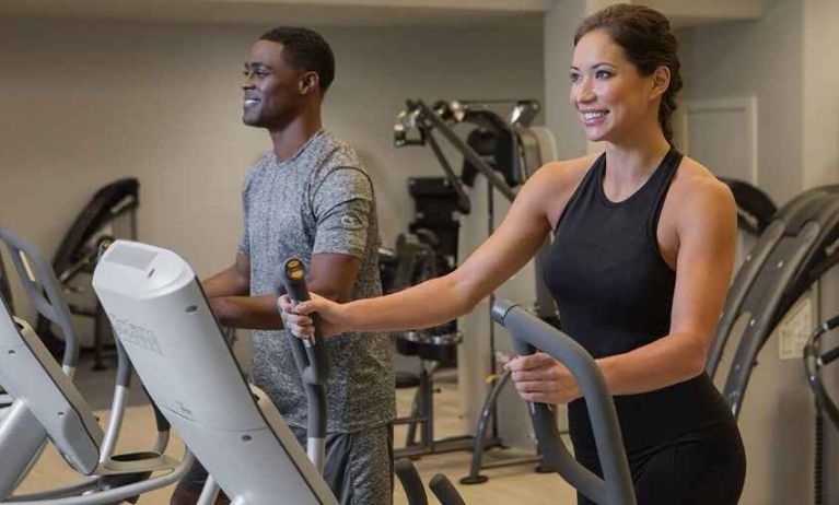 well-equipped fitness center at Hilton Myrtle Beach Resort.