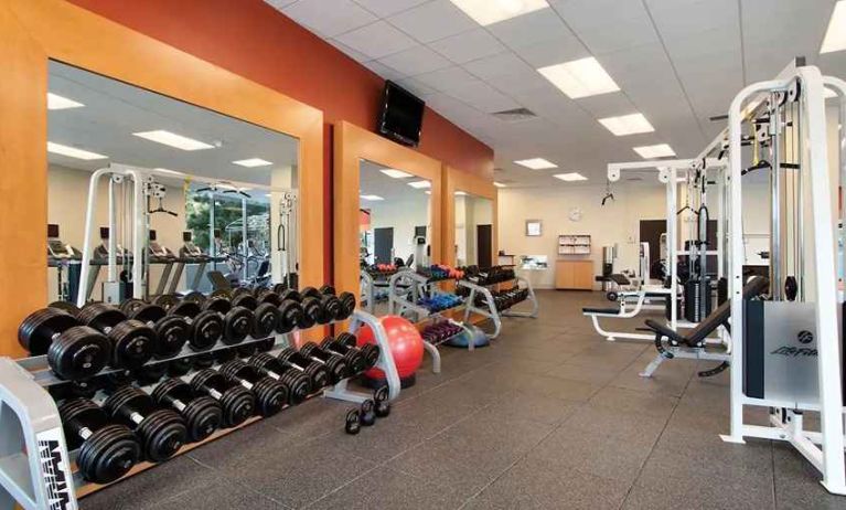 well-equipped fitness center at Washington Hilton.