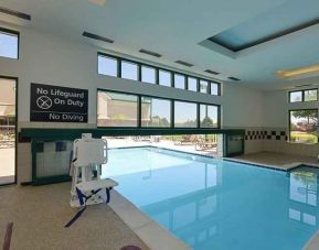 indoor pool with seating and accessible to otherwise-abled guests at Hampton Inn & Suites Pueblo-Southgate.