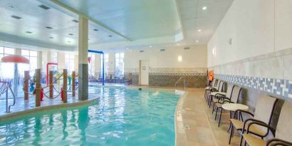 Relaxing indoor pool at the Hilton Garden Inn Fort Worth Medical Center.