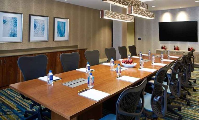 professional meeting room for all business meetings at Hilton Garden Inn Boston/Marlborough.