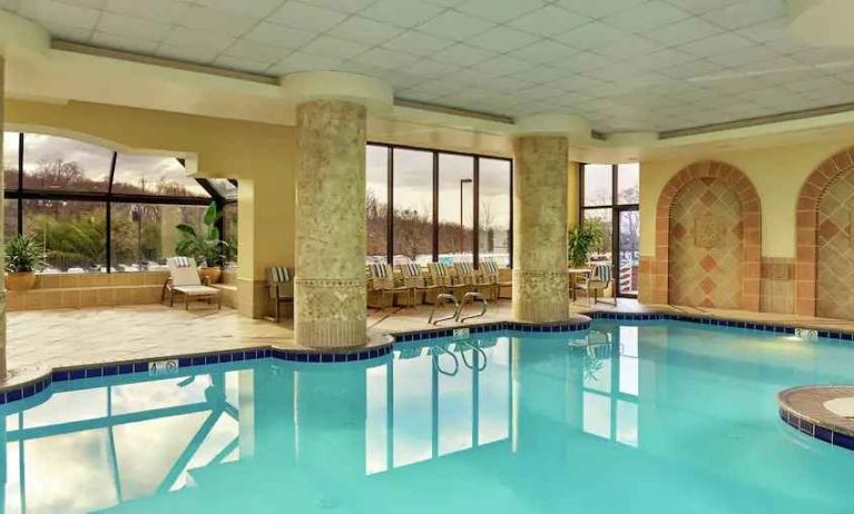 Beautiful indoor pool at the Embassy Suites by Hilton Tysons Corner.