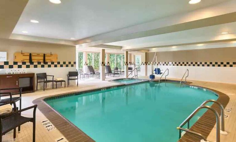 Relaxing indoor pool at the Hilton Garden Inn Hershey.