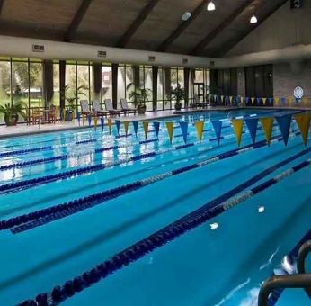 olympic sized indoor pool at Hilton Anatole.