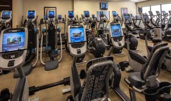 well-equipped fitness center at Hilton Anatole.