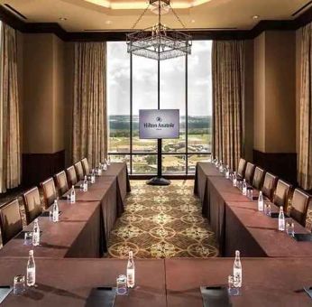 fully equipped conference room at Hilton Anatole.