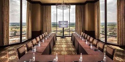 fully equipped conference room at Hilton Anatole.