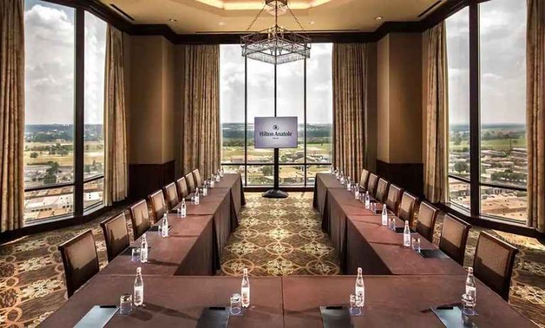 fully equipped conference room at Hilton Anatole.