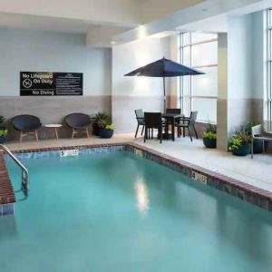 Relaxing indoor pool at the Hampton Inn & Suites Memphis-Beale Street.