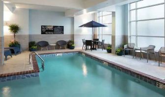 Relaxing indoor pool at the Hampton Inn & Suites Memphis-Beale Street.