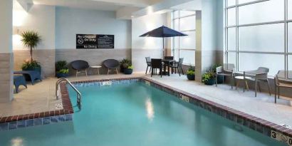 Relaxing indoor pool at the Hampton Inn & Suites Memphis-Beale Street.