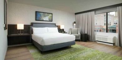 Spacious and comfortable king suite at the Hilton Garden Inn Memphis Downtown.