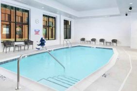 Relaxing indoor pool at the Hilton Garden Inn Memphis Downtown.