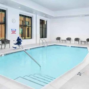 Relaxing indoor pool at the Hilton Garden Inn Memphis Downtown.