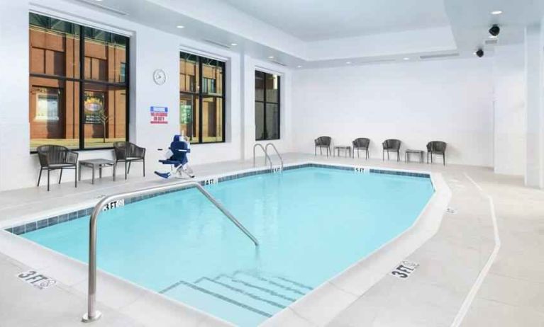 Relaxing indoor pool at the Hilton Garden Inn Memphis Downtown.