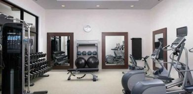 Full equipped fitness center at the Hilton Garden Inn Memphis Downtown.