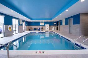 Relaxing indoor swimming pool at the Hampton Inn & Suites North Attleboro.