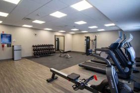 Fitness center at the Hampton Inn & Suites North Attleboro.