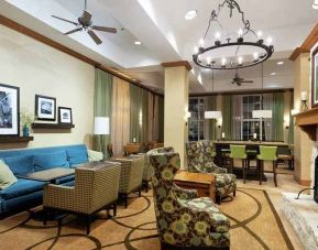comfortable lobby area ideal for coworking at Hampton Inn & Suites Austin-Airport.
