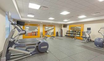 well-equipped fitness center at Hampton Inn Houston Downtown.