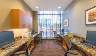 dedicated business center with internet, printers, and work station at Hampton Inn Houston Downtown.