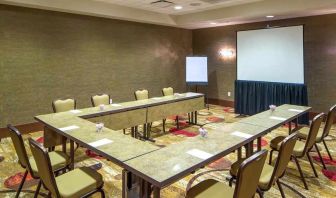 professional meeting room at Hampton Inn Houston Downtown.