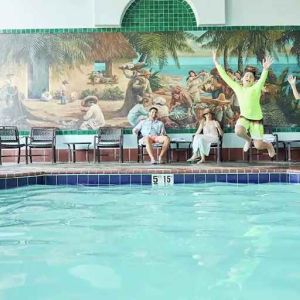 beautiful indoor pool at Embassy Suites by Hilton Los Angeles International Airport South.