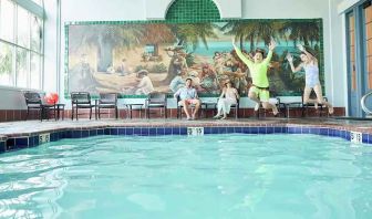 beautiful indoor pool at Embassy Suites by Hilton Los Angeles International Airport South.