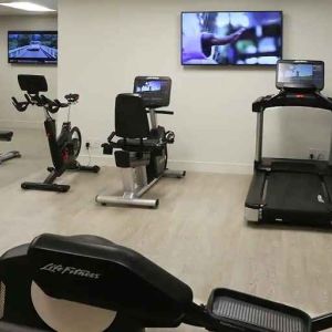 well-equipped fitness center at Embassy Suites by Hilton Los Angeles International Airport South.