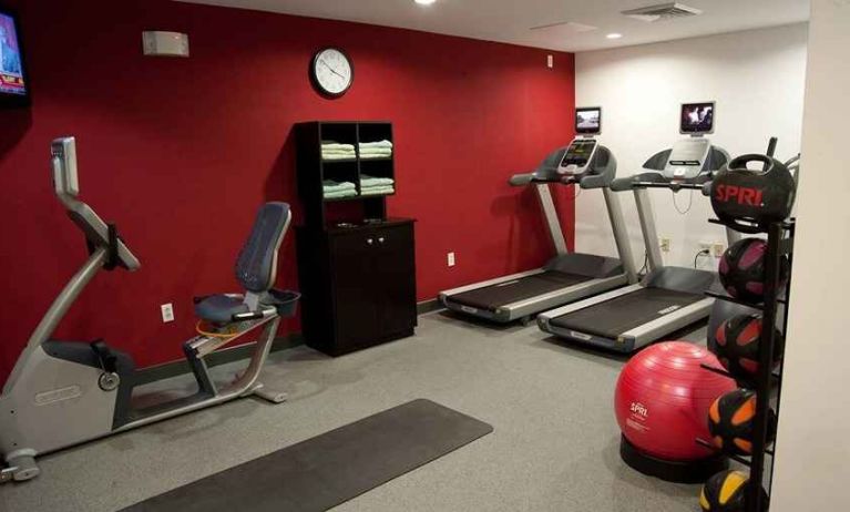 well-equipped fitness center at Hilton Garden Inn St. Louis/Chesterfield.