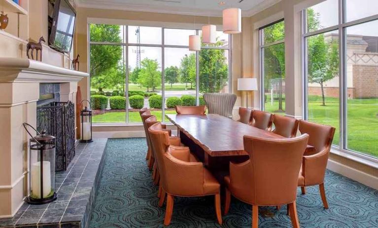 homely yet professional meeting room with natural light for all business meetings at Hilton Garden Inn St. Louis/O'Fallon MO.