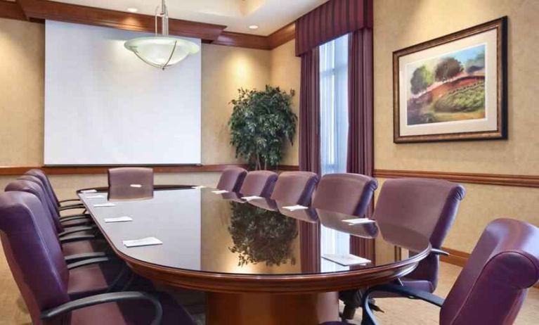 Elegant meeting room with comfortable chairs at the Embassy Suites by Hilton Hot Springs Hotel & Spa.