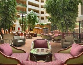 Beautiful hotel lobby area perfect as workspace at the Embassy Suites by Hilton Hot Springs Hotel & Spa.