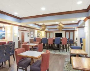 comfortable lobby and lounge area ideal as a coworking space at Hampton Inn Boston/Marlborough.