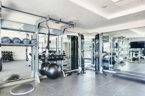 well-equipped fitness center at Hilton Garden Inn Denver Union Station.