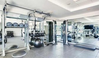 well-equipped fitness center at Hilton Garden Inn Denver Union Station.