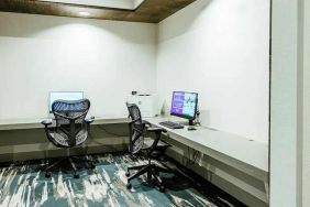 dedicated business center with PC, printer, and work desk ideal for working remotely at Hilton Garden Inn Denver Union Station.