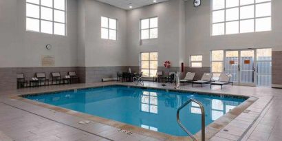 Relaxing indoor pool at the Hampton Inn Concord Bow.