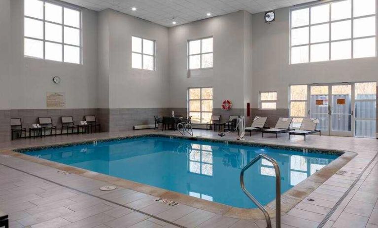 Relaxing indoor pool at the Hampton Inn Concord Bow.