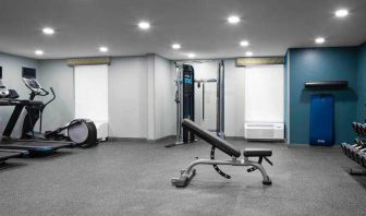 Spacious fitness center at the Hampton Inn Concord Bow.