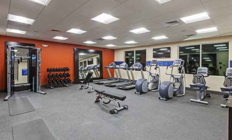 well-equipped fitness center at Hampton Inn Bulverde Texas Hill Country.