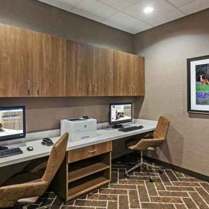 dedicated business center with PC, printer, work desk, and internet at Hampton Inn Bulverde Texas Hill Country.