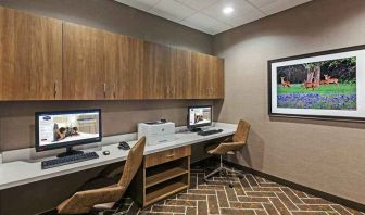 dedicated business center with PC, printer, work desk, and internet at Hampton Inn Bulverde Texas Hill Country.