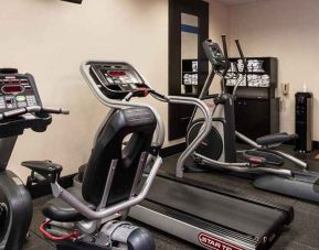 well-equipped fitness center at Hampton Inn & Suites Schertz.