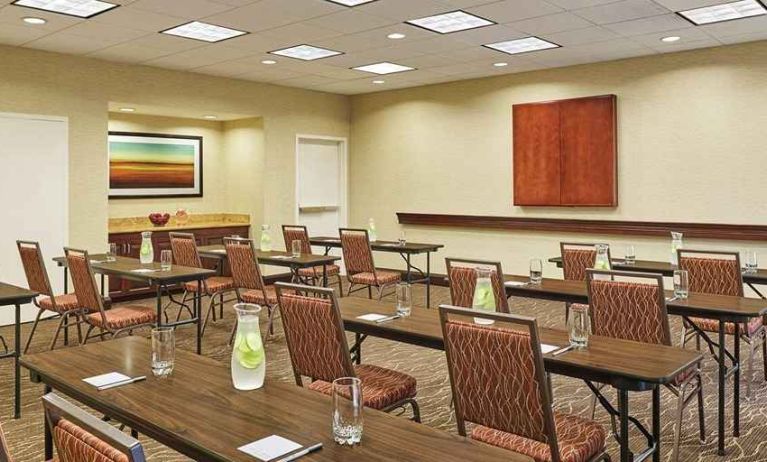 professional meeting room for business meetings at Hampton Inn & Suites Schertz.