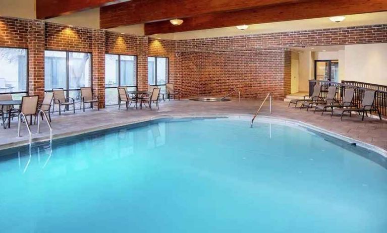 relaxing indoor pool wit seating area at DoubleTree by Hilton Hotel Cleveland - Independence.