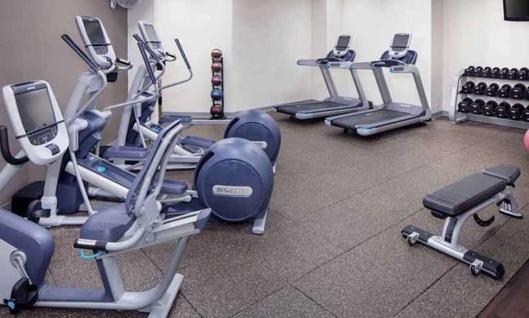 fully equipped fitness center at DoubleTree by Hilton Hotel Cleveland - Independence.