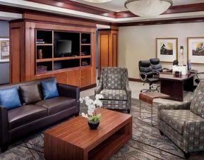 dedicated business center and coworking space with PC, printer, and internet connection at DoubleTree by Hilton Hotel Cleveland - Independence.